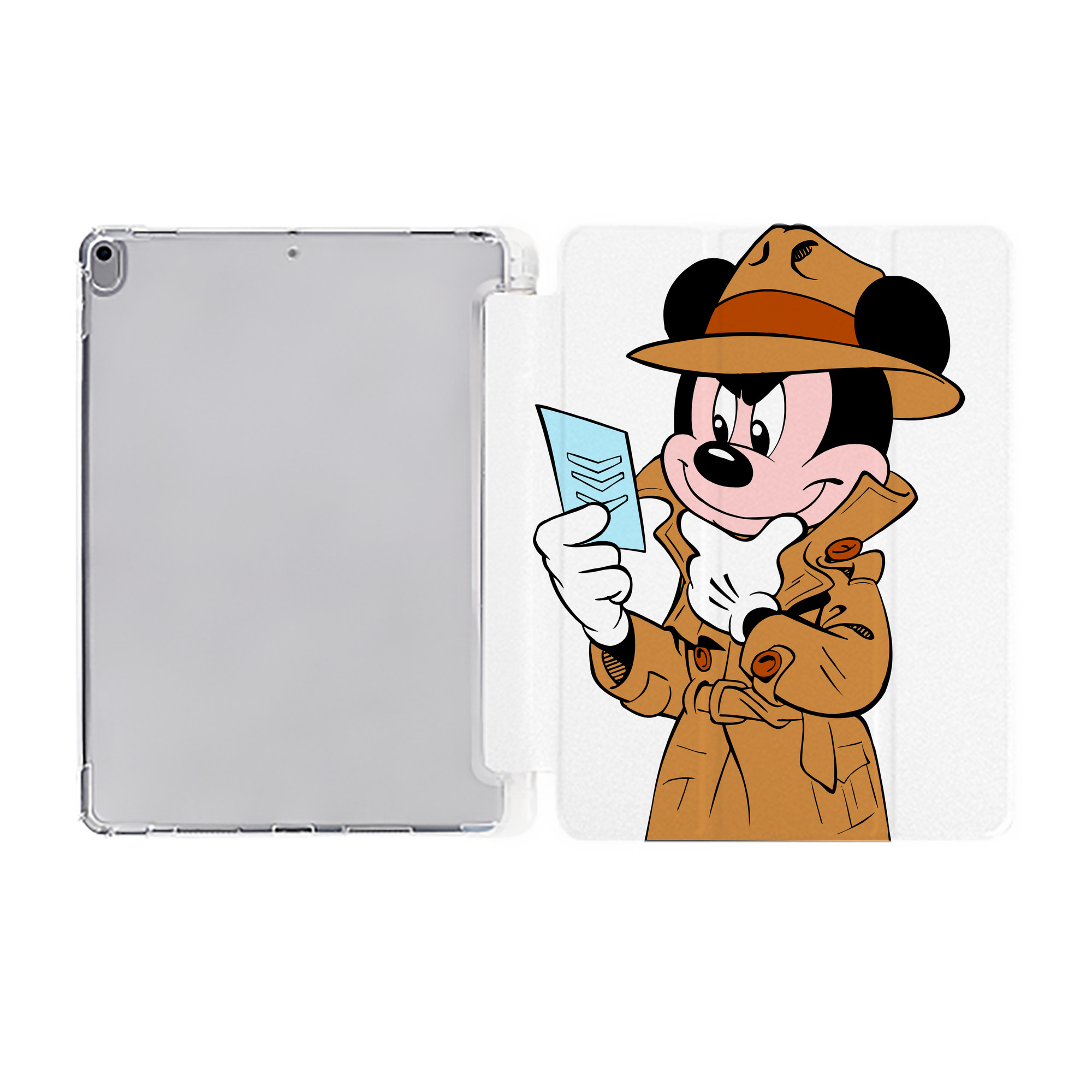 （画像用） ミッキーマウス Mickey Mouse IPad ケース ペン収納付き 三つ折りスタンド PUレザー×シリコン 対応機種9.5/10.5/10.9インチ